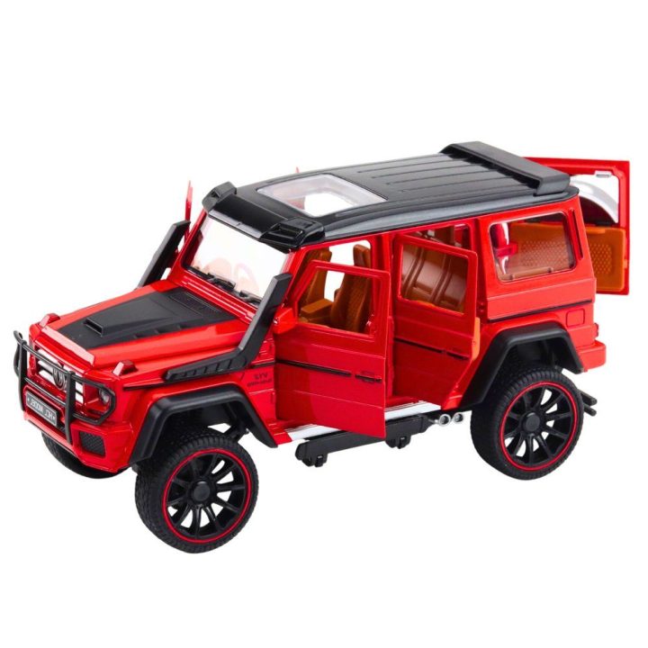 Metalinis visureigis žaislinis automobilis 1:22, raudonas