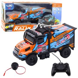 RC sunkvežimis vaikams su šviečiančiu kėbulu, oranžinis