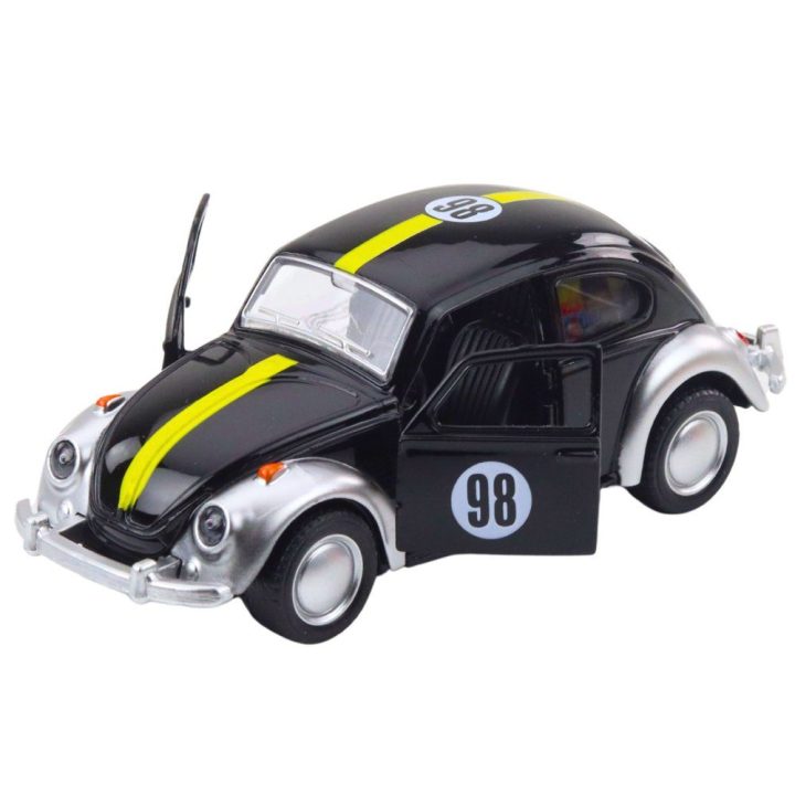 Metalinis žaislinis Beetle“ automobilis su atidaromomis durelėmis