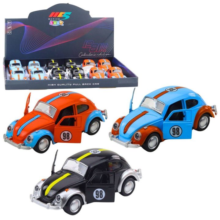 Metalinis žaislinis Beetle“ automobilis su atidaromomis durelėmis