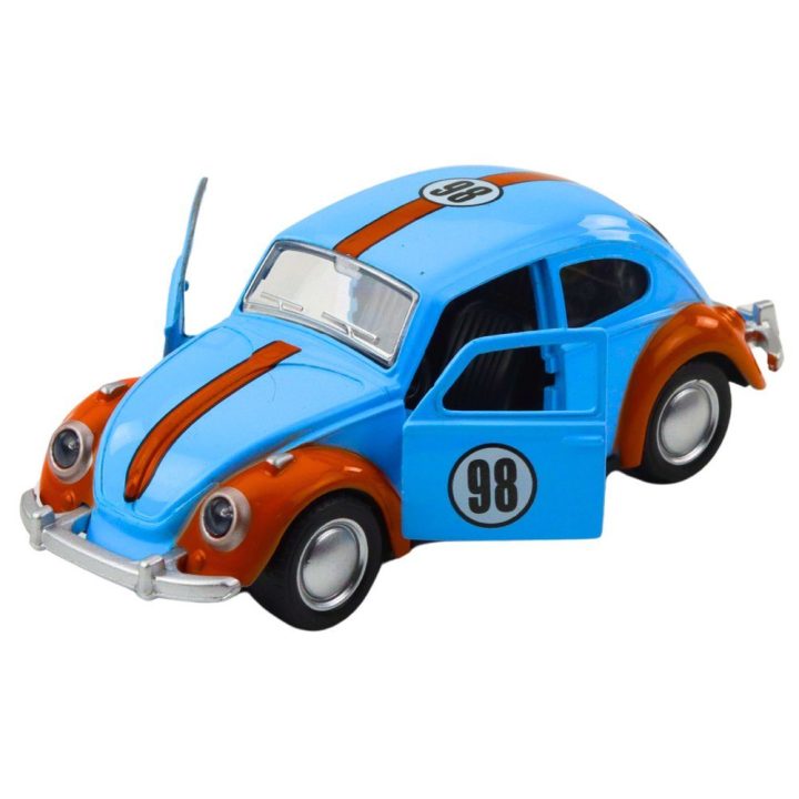 Metalinis žaislinis Beetle“ automobilis su atidaromomis durelėmis