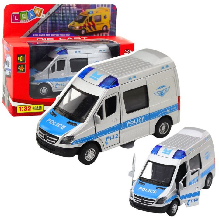 Policijos mikroautobusas vaikams su garsais ir šviesomis 1:32