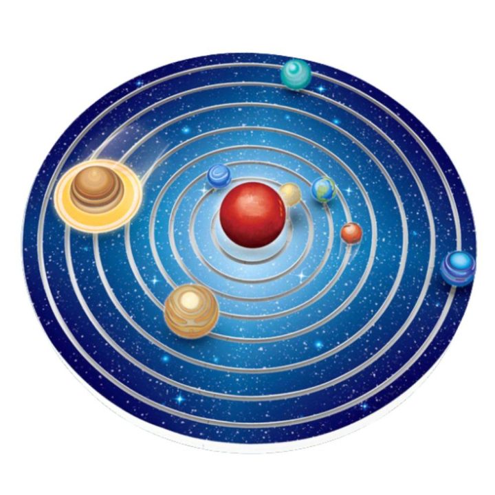 Saulės sistemos planetų edukacinis plastikinis rinkinys vaikams