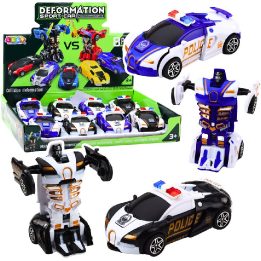 Transformeris policijos sportinis automobilis vaikams 2in1