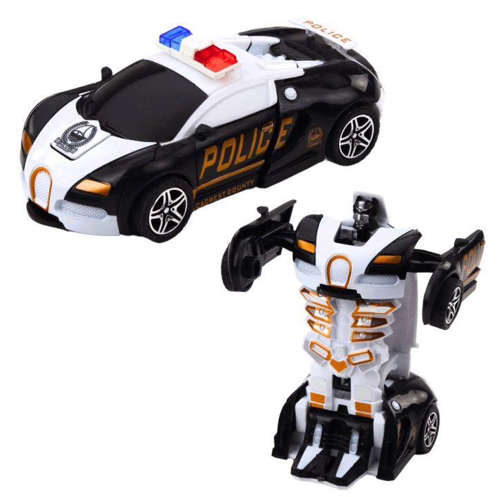 Transformeris policijos sportinis automobilis vaikams 2in1