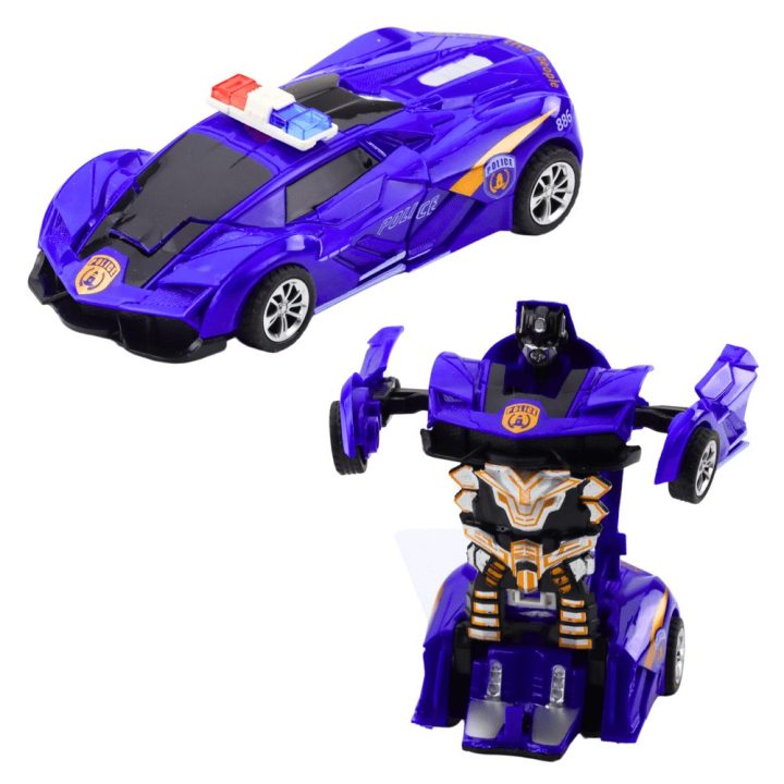 Transformeris policijos sportinis automobilis vaikams 2in1, 8 vnt.