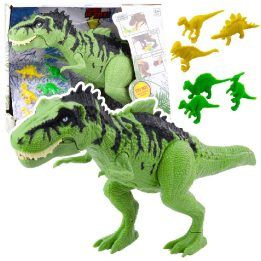 Žalias dinozauro rinkinys su garsais ir figūrėlėmis