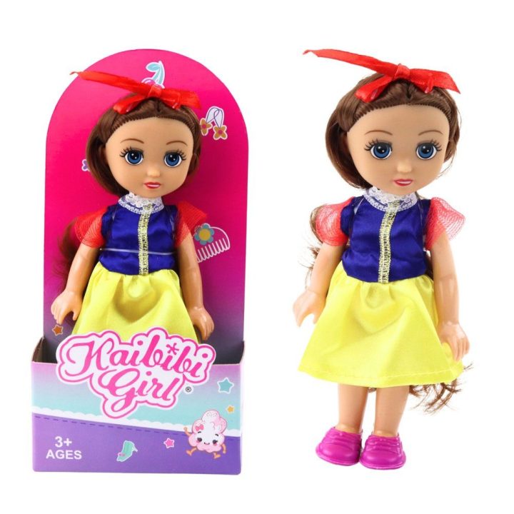 Lėlytė princesė su karūna ir suknele, 17 cm, įvairi