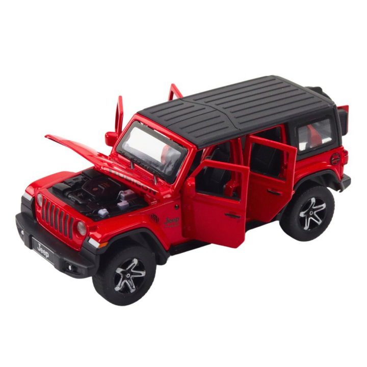 Automobilio ir kemperio žaislų rinkinys su garsais, raudonas, 1:32