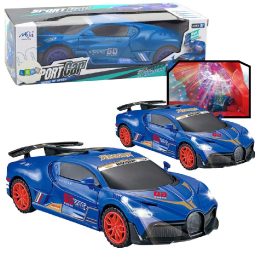 Žaislinis sportinis automobilis su LED, garsu ir jutikliu, mėlynas