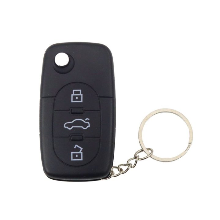 Automobilio raktų pakabukas su LED žibintuvėliu ir elektrošoku
