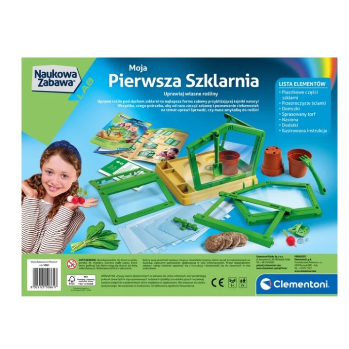 Vaikų mokslinis šiltnamio rinkinys augalams Clementoni