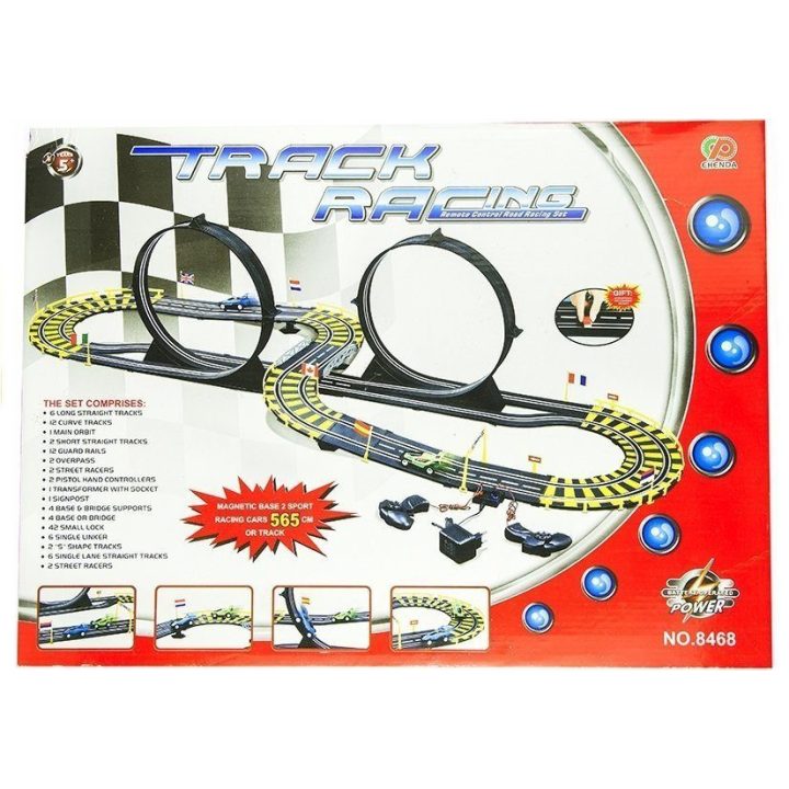 Lenktynių trasa su 2 R/C automobiliais vaikams