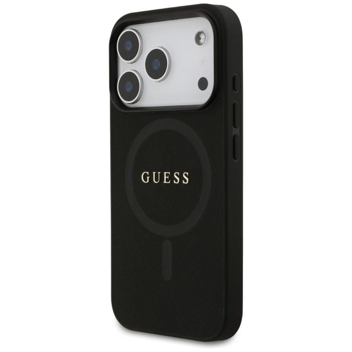Telefono dėklas iPhone 17 Pro juodas su MagSafe Guess