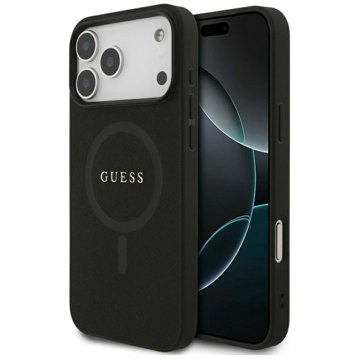 Telefono dėklas iPhone 17 Pro Max juodas su MagSafe Guess