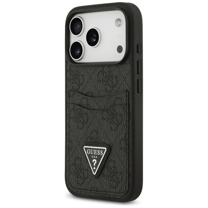 Telefono dėklas iPhone 17 Pro juodas su kortele Guess