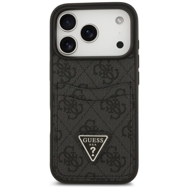 Telefono dėklas iPhone 17 Pro juodas su kortele Guess