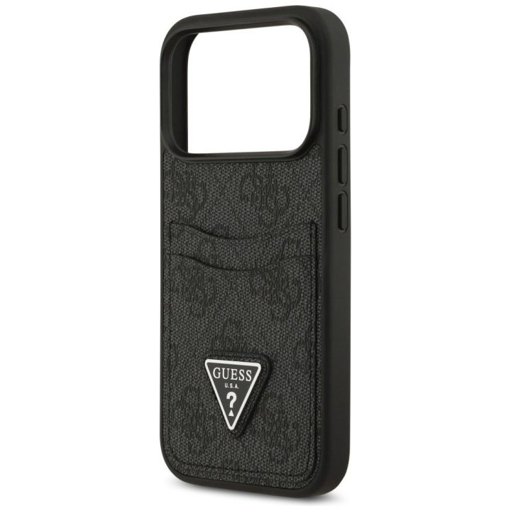 Telefono dėklas iPhone 17 Pro juodas su kortele Guess