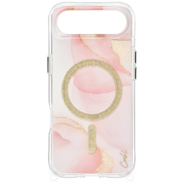Telefono dėklas iPhone su magnetiniu įkrovimu, rožinis Uniq