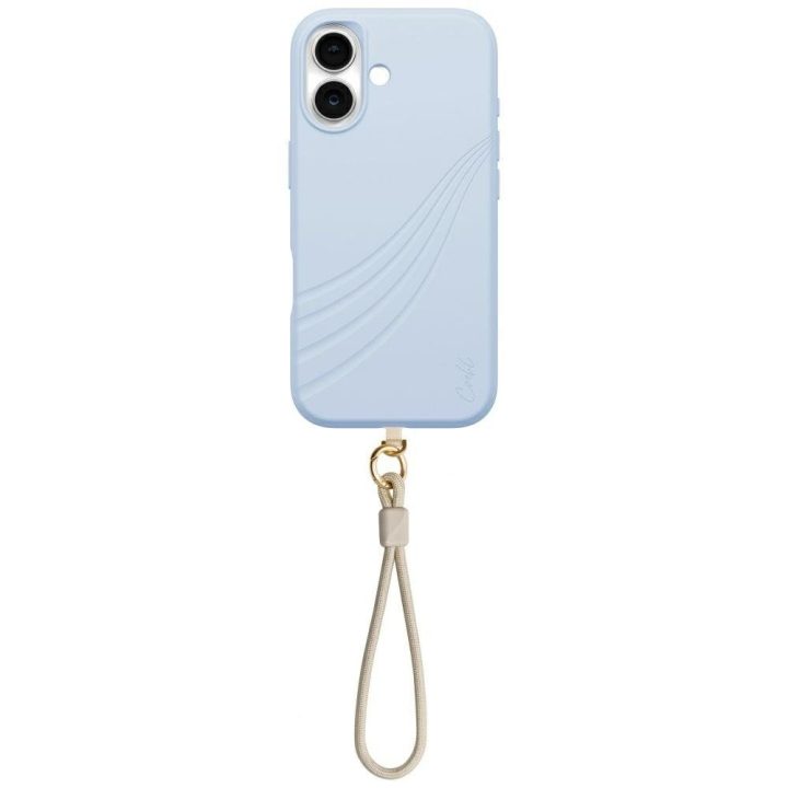 Telefono dėklas iPhone 17 mėlynas su magnetiniu įkrovimu Uniq
