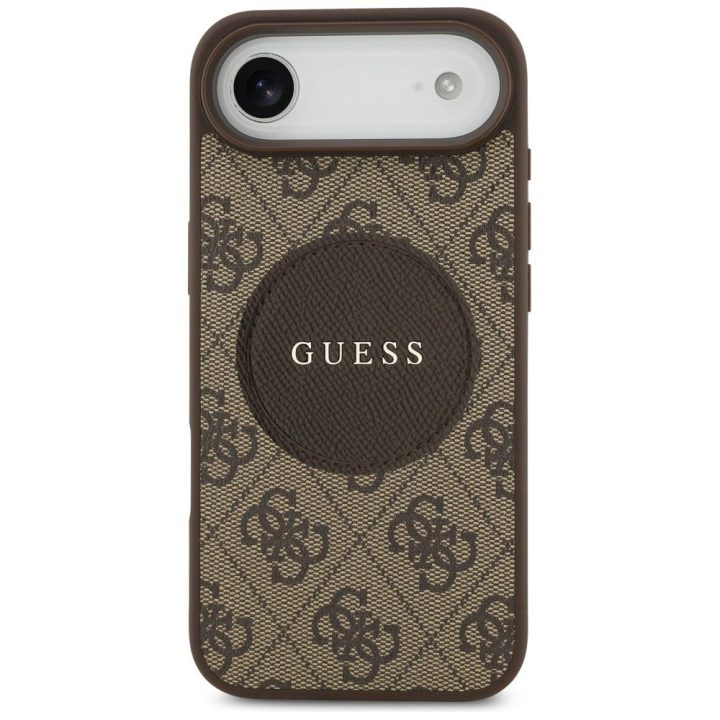 Telefono dėklas iPhone su MagSafe ruda Guess