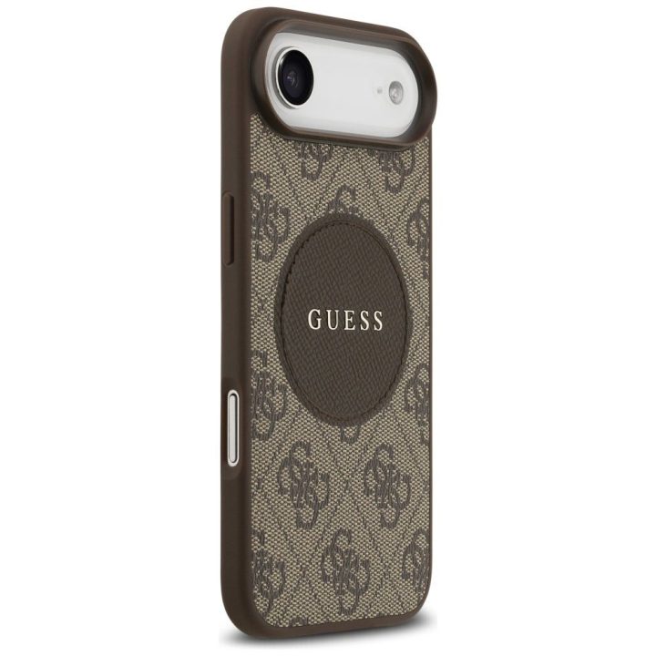 Telefono dėklas iPhone su MagSafe ruda Guess