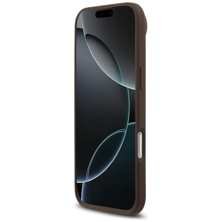 Telefono dėklas iPhone su MagSafe ruda Guess
