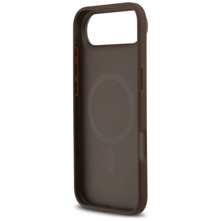 Telefono dėklas iPhone su MagSafe ruda Guess