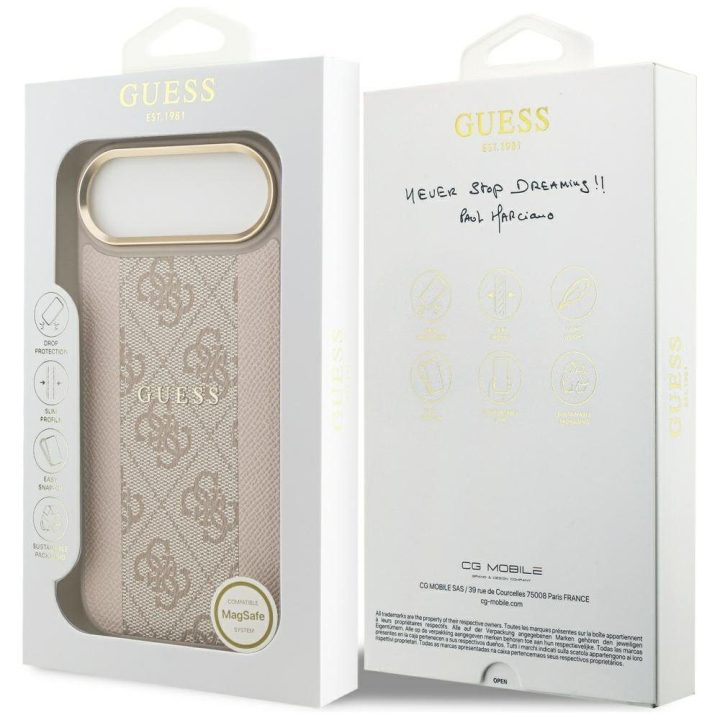 Guess 4G Stripe MagSafe Case for iPhone Air - Pink