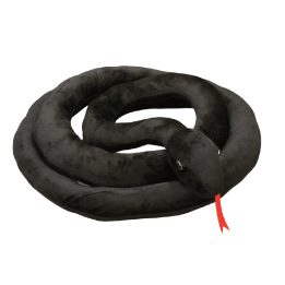 Juodas pliušinis gyvatės žaislas 110 cm