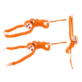 Pliušinis oranžinis beždžionėlės žaislas su garsu, 70 cm