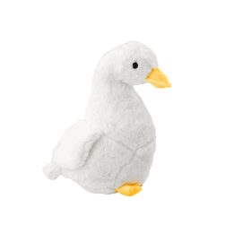 Pliušinis baltas žąsinas vaikams 40 cm