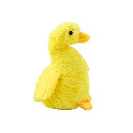 Geltona minkšta pliušinė antis vaikams 40 cm