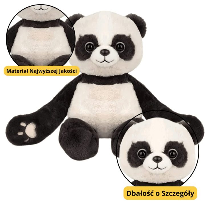 Minkštas žaislas panda su magnetais, 23 cm