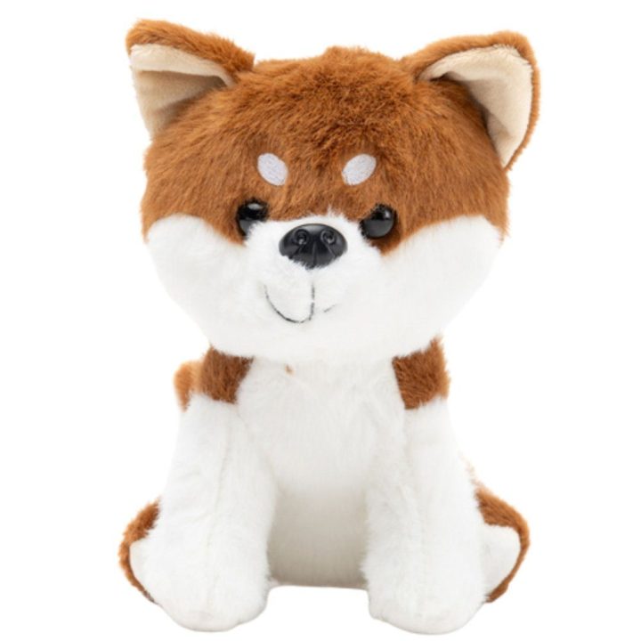 Pliušinis šuo Shiba Inu baltai rudas 20 cm