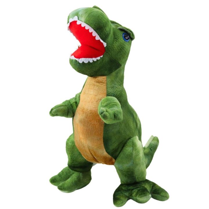 Pliušinis žalias dinozauras vaikams 45 cm