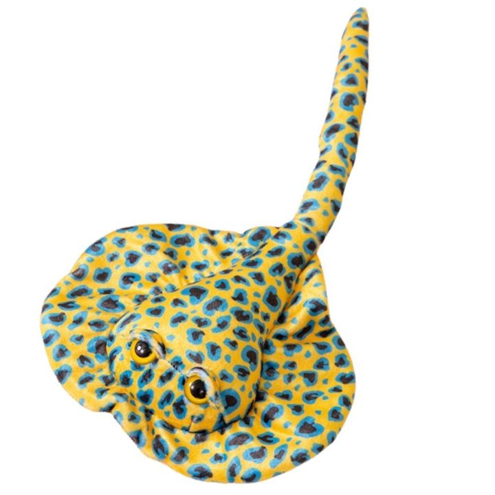 Geltonas pliušinis rajos žaislas vaikams, 50 cm