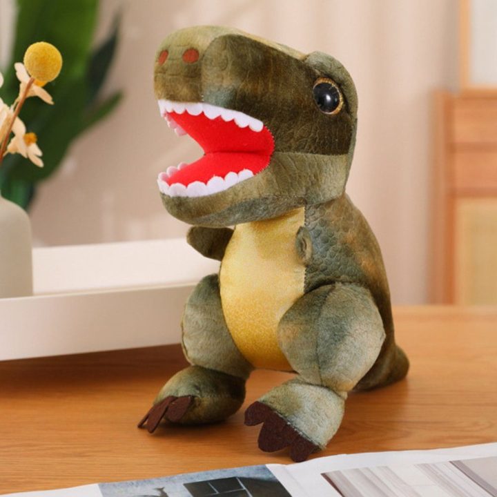 Pliušinis žalias dinozauras vaikams 32 cm