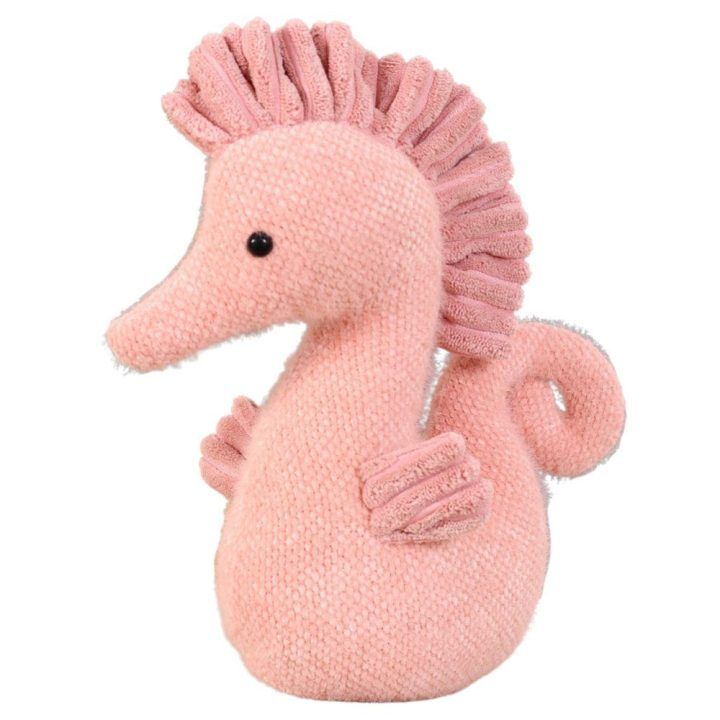 Rožinis pliušinis jūrų arkliukas vaikams 25 cm