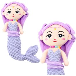 Undinėlės formos minkštas žaislas vaikams, violetinis, 32 cm