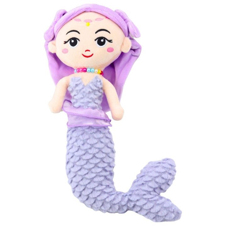 Undinėlės formos minkštas žaislas vaikams, violetinis, 32 cm