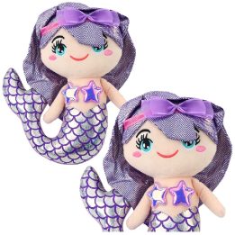 Undinėlės pliušinis žaislas vaikams, violetinis, 25 cm