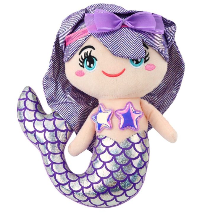 Undinėlės pliušinis žaislas vaikams, violetinis, 25 cm