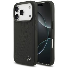 Telefono dėklas iPhone 17 Pro juodas oda Mercedes