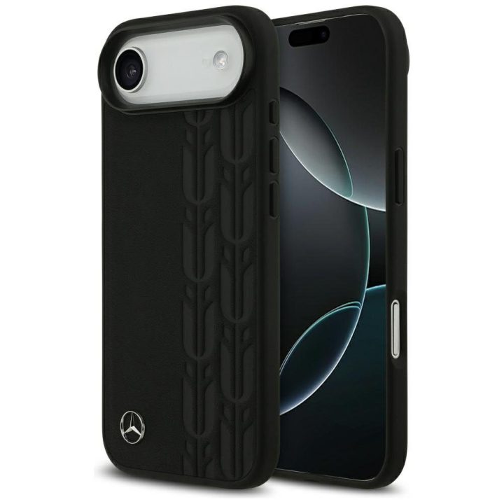 Telefono dėklas iPhone Air juodas odinis Mercedes