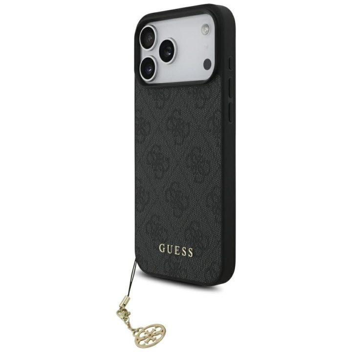 Telefono dėklas iPhone 17 Pro Max juodas su pakabuku Guess
