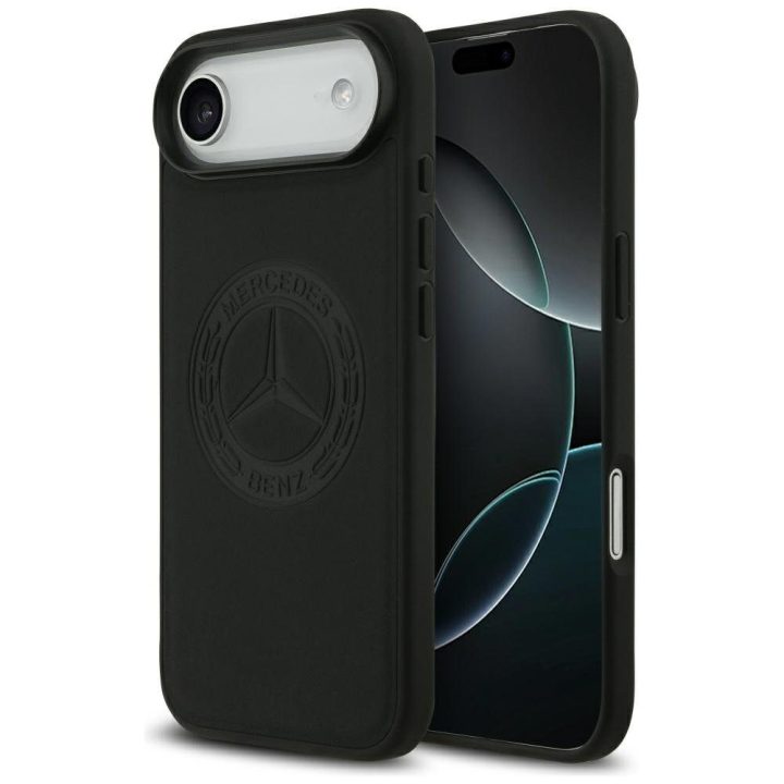 Telefono dėklas iPhone Air juodas odinis Mercedes