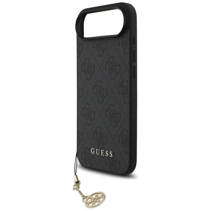 Telefono dėklas iPhone SE/8/7 juodas su pakabuku Guess