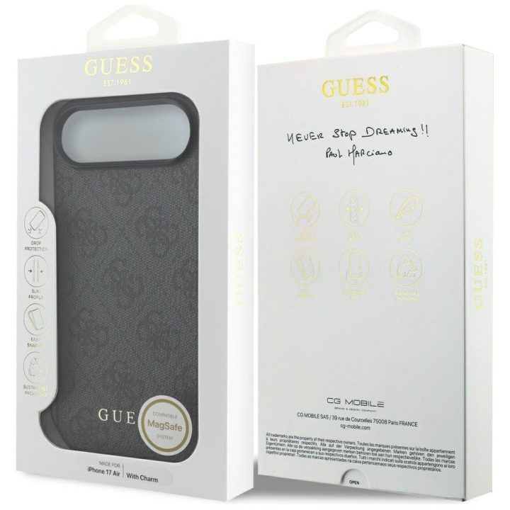 Telefono dėklas iPhone SE/8/7 juodas su pakabuku Guess