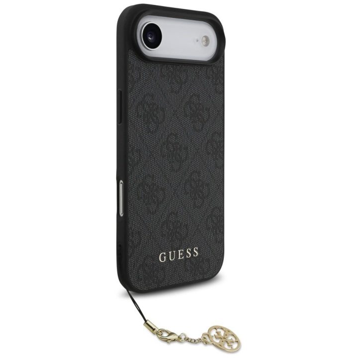 Telefono dėklas iPhone SE/8/7 juodas su pakabuku Guess